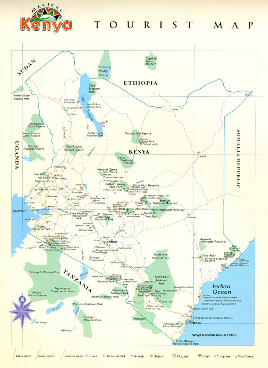 Kenya Tourist Map
