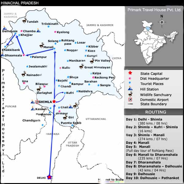 Luxury Himachal Map