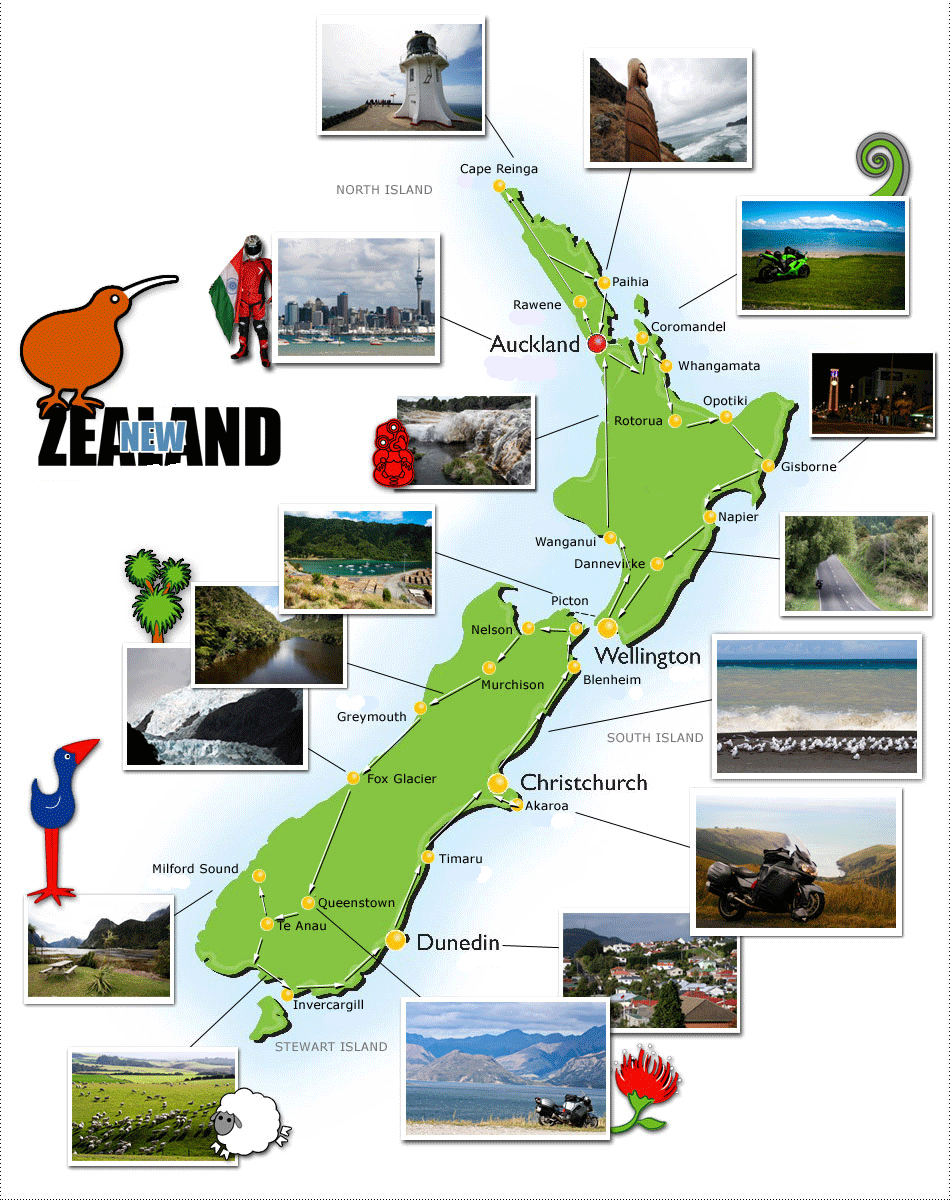 New Zealand Tourist Map